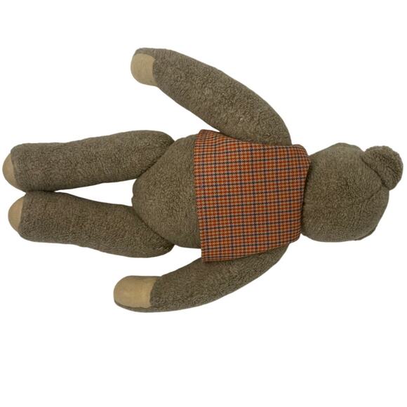 Vintage 18” Jointed Teddy Bear Plush Stuffed Animal with Vest Collectible - Picture 3 of 5